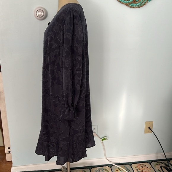 Loft Plus Ruffled Hem Sleeves Shift Dress Size 18 Plus NWT - Picture 3 of 8